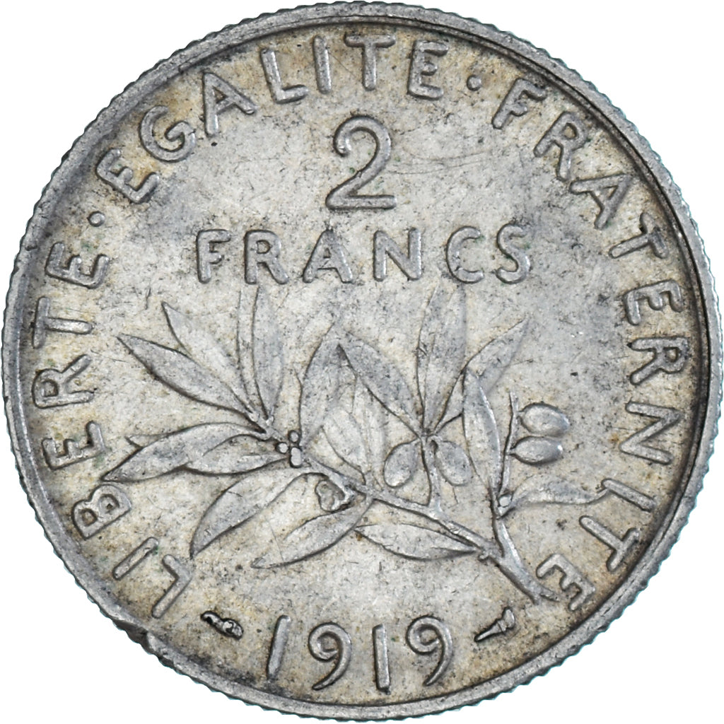 Monnaie, France, Semeuse, 2 Francs, 1919, Paris, TTB, Argent, KM:845.1