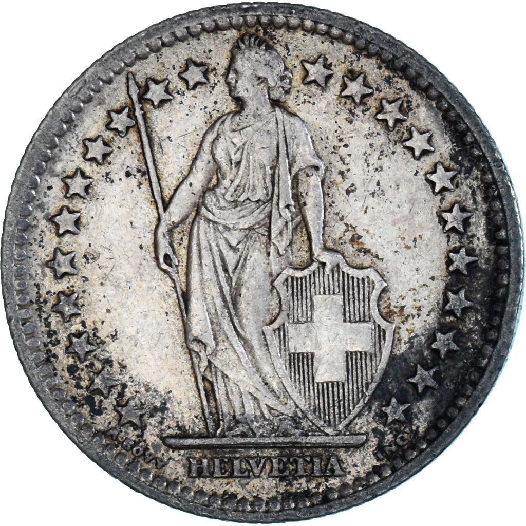 Coin, Switzerland, 2 Francs, 1945, Bern, EF(40-45), Silver, KM:21