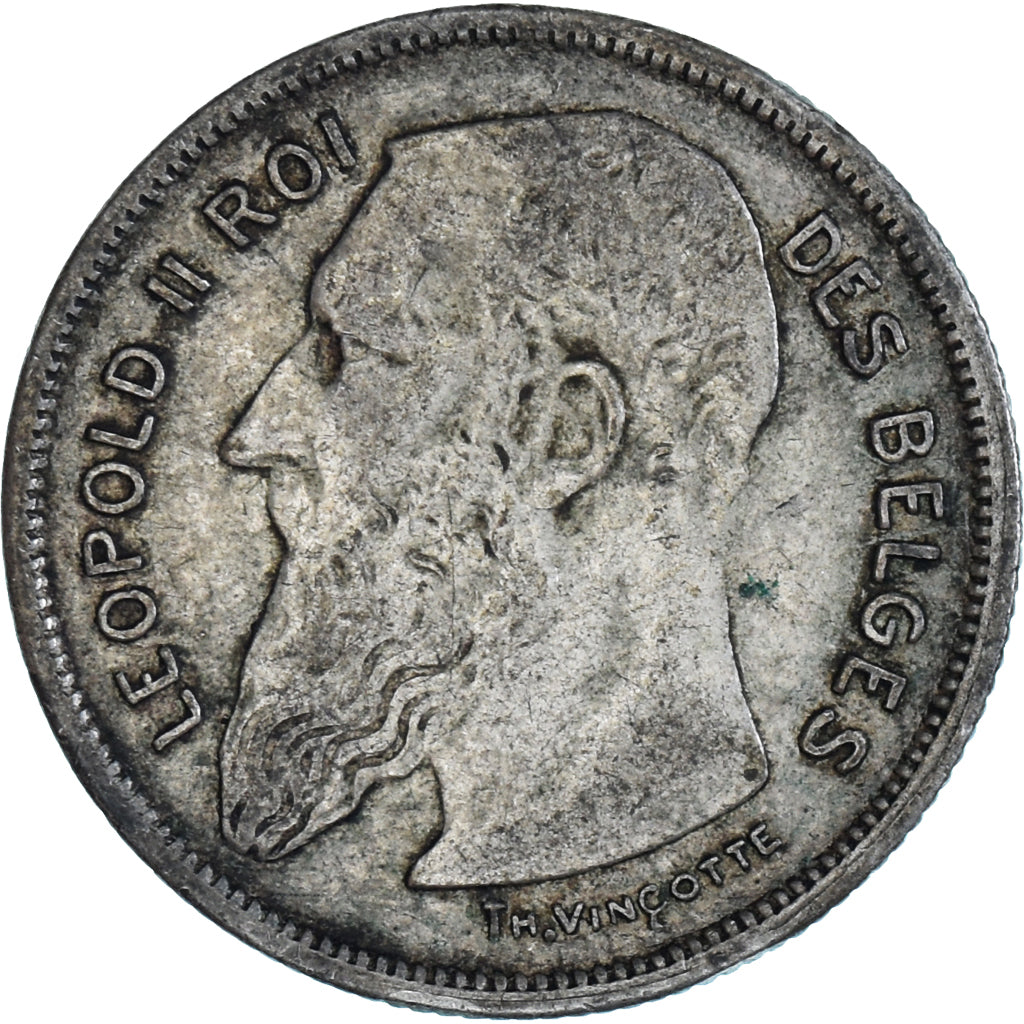 Coin, Belgium, Leopold II, 2 Francs, 2 Frank, 1909, VF(30-35), Silver, KM:58.1