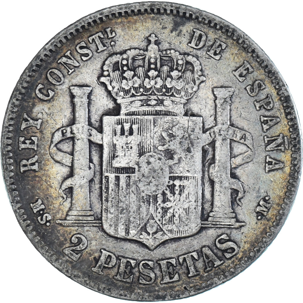 Monnaie, Espagne, Alfonso XII, 2 Pesetas, 1882, Madrid, TB+, Argent, KM:678.2