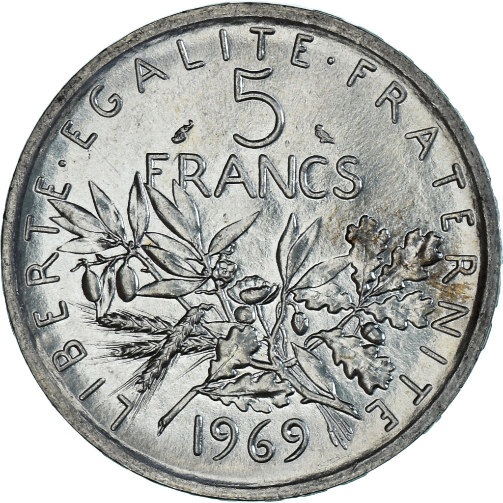 Coin, France, Semeuse, 5 Francs, 1969, Paris, MS(63), Silver, KM:926