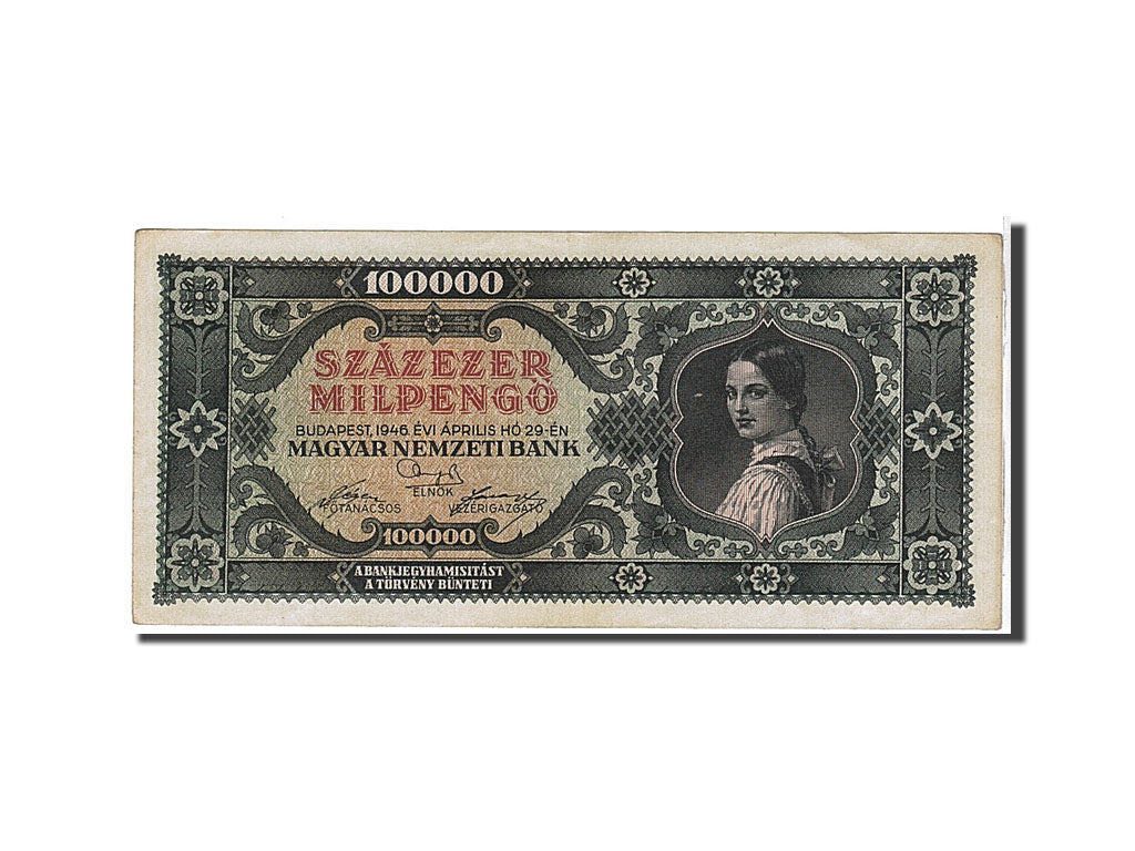 Banconote, Ungheria, 100,000 Milpengö, 1946, KM:127, SPL-