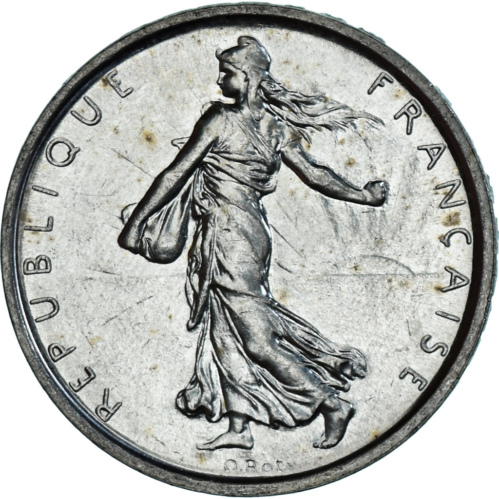 Munten, Frankrijk, Semeuse, 5 Francs, 1969, Paris, UNC-, Zilver, KM:926