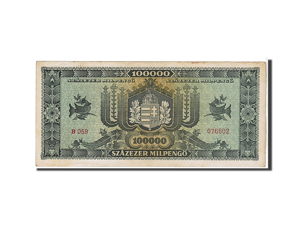Banknote, Hungary, 100,000 Milpengö, 1946, KM:127, AU(50-53)