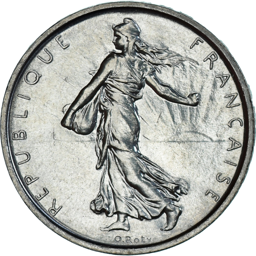 Moneta, Francja, Semeuse, 5 Francs, 1969, Paris, MS(63), Srebro, KM:926