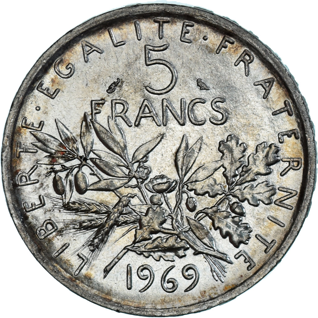 Monnaie, France, Semeuse, 5 Francs, 1969, Paris, SPL, Argent, Gadoury:770