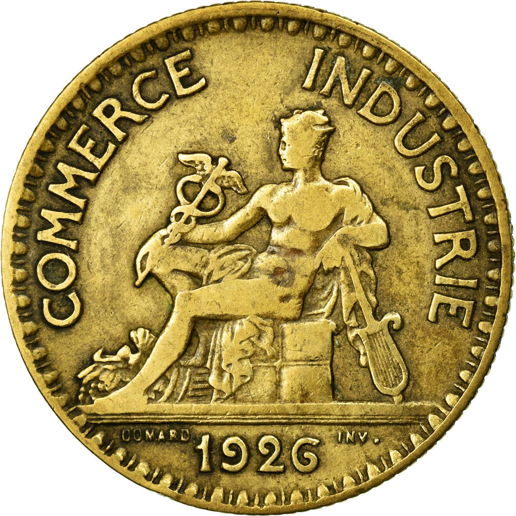 Coin, France, Chambre de commerce, 2 Francs, 1926, EF(40-45), Aluminum-Bronze