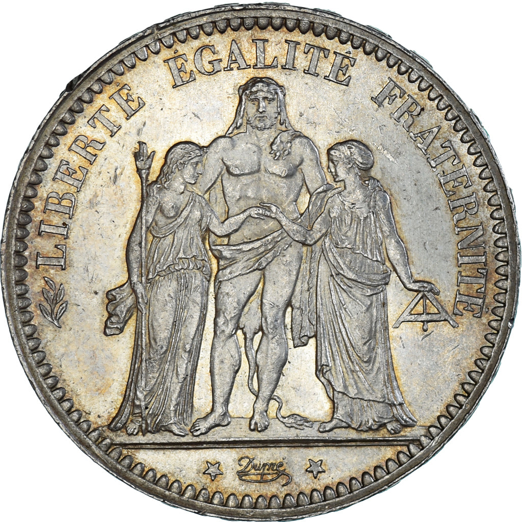 Moneta, Francja, Hercule, 5 Francs, 1873, Paris, AU(50-53), Srebro, KM:820.1