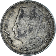 Moeda, Marrocos, Mohammed V, Dirham, 1960 / AH 1380, Paris, EF(40-45), Prata