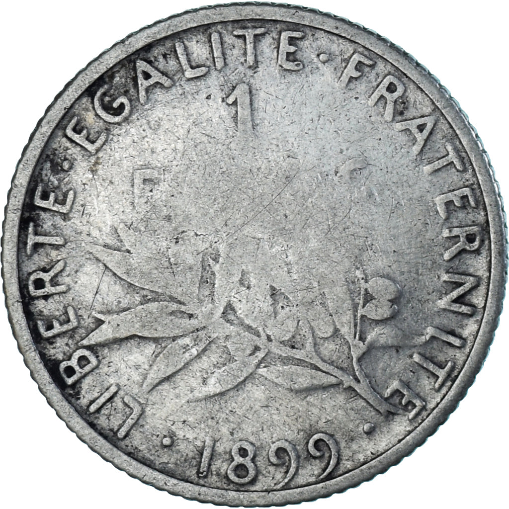 Monnaie, France, Semeuse, Franc, 1899, Paris, B+, Argent, Gadoury:467, KM:844.1