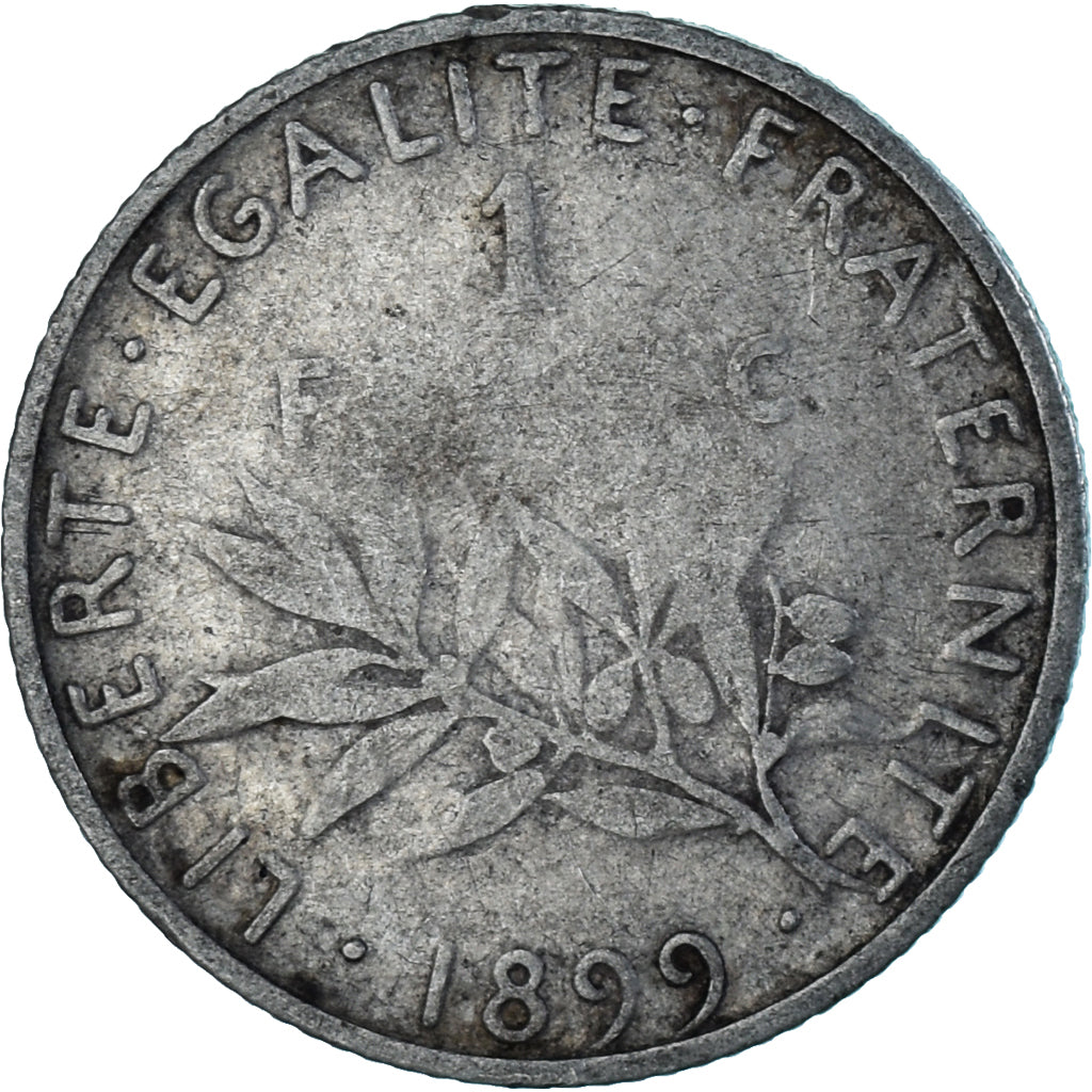 Moneta, Francia, Semeuse, Franc, 1899, Paris, B+, Argento, KM:844.1, Gadoury:467