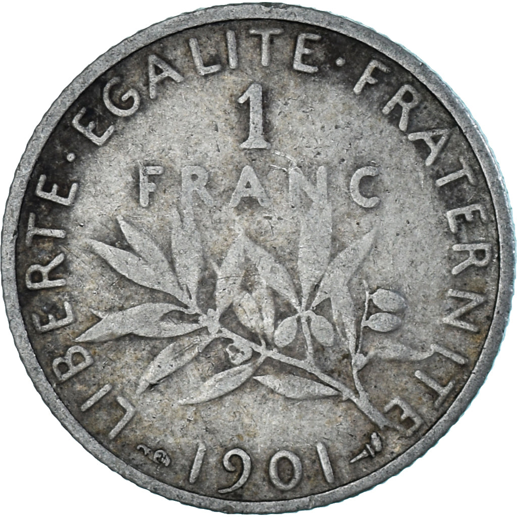 Monnaie, France, Semeuse, Franc, 1901, Paris, TB+, Argent, Gadoury:467, KM:844.1