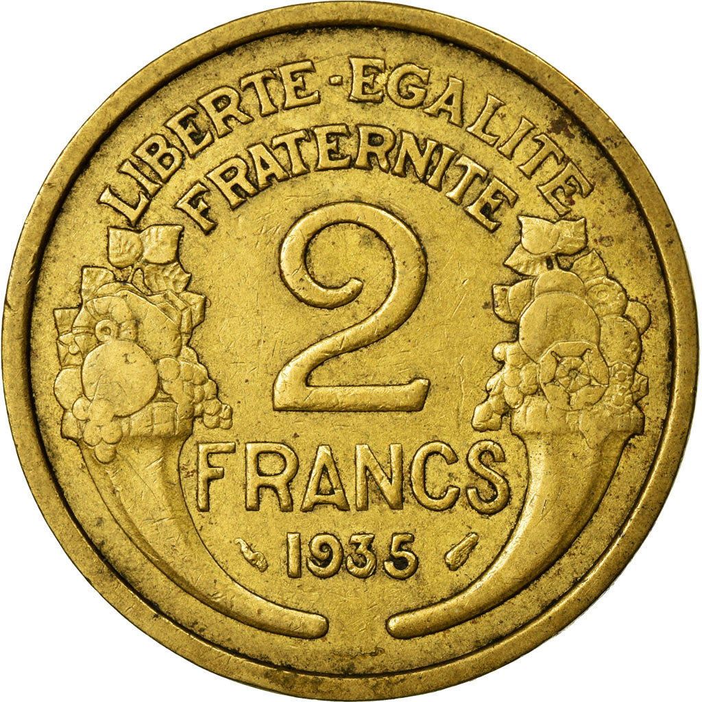 Monnaie, France, Morlon, 2 Francs, 1935, TTB, Aluminum-Bronze, Gadoury:535