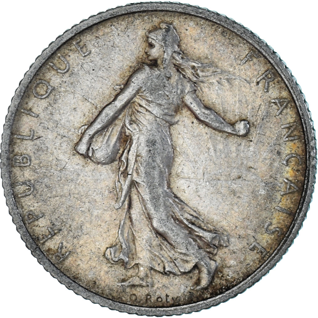 Coin, France, Semeuse, Franc, 1909, Paris, EF(40-45), Silver, KM:844.1
