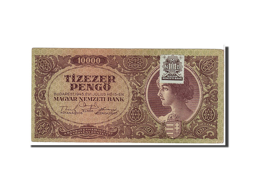 Banknote, Hungary, 10,000 Pengö, 1945, KM:119b, EF(40-45)