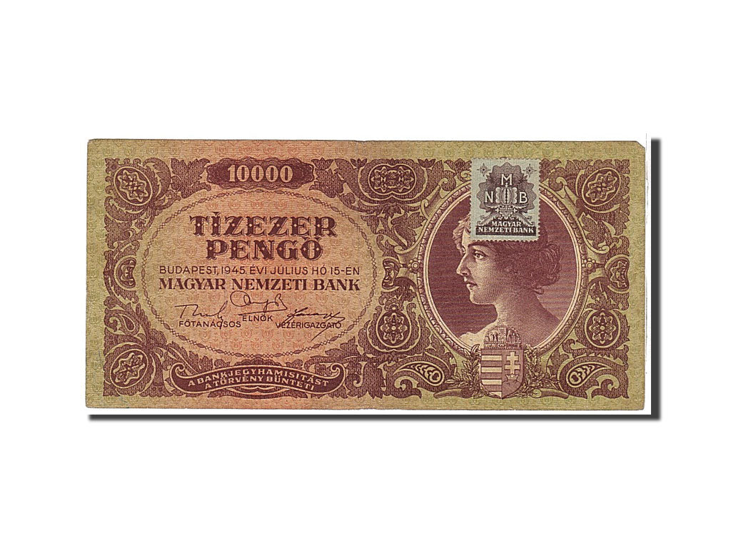 Banknote, Hungary, 10,000 Pengö, 1945, EF(40-45)