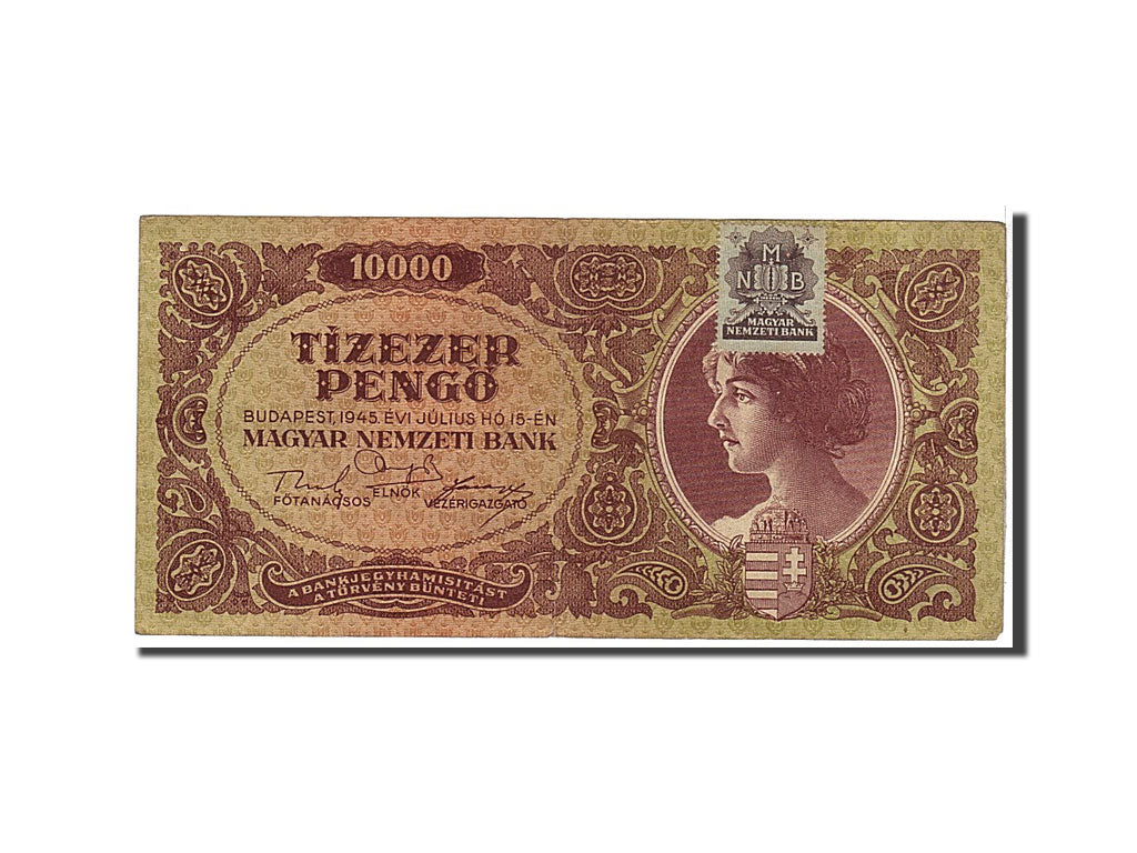 Banknote, Hungary, 10,000 Pengö, 1945, KM:119b, EF(40-45)