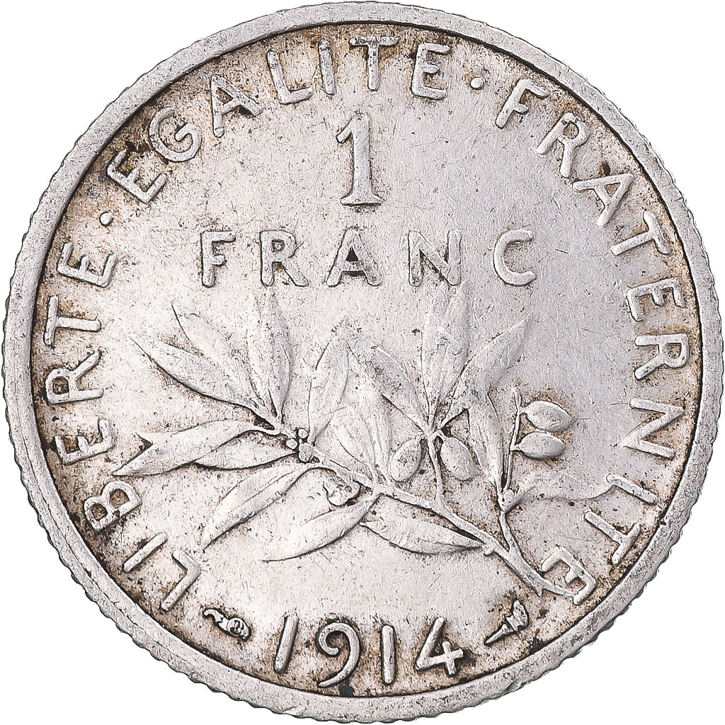 Monnaie, France, Semeuse, Franc, 1914, Paris, TTB, Argent, Gadoury:467, KM:844.1