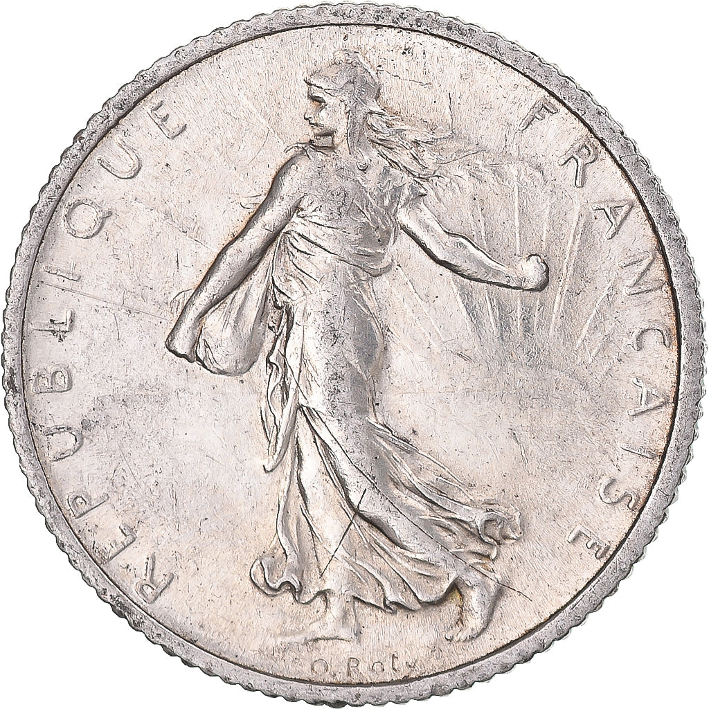 Moneta, Francja, Semeuse, Franc, 1915, Paris, MS(63), Srebro, KM:844.1