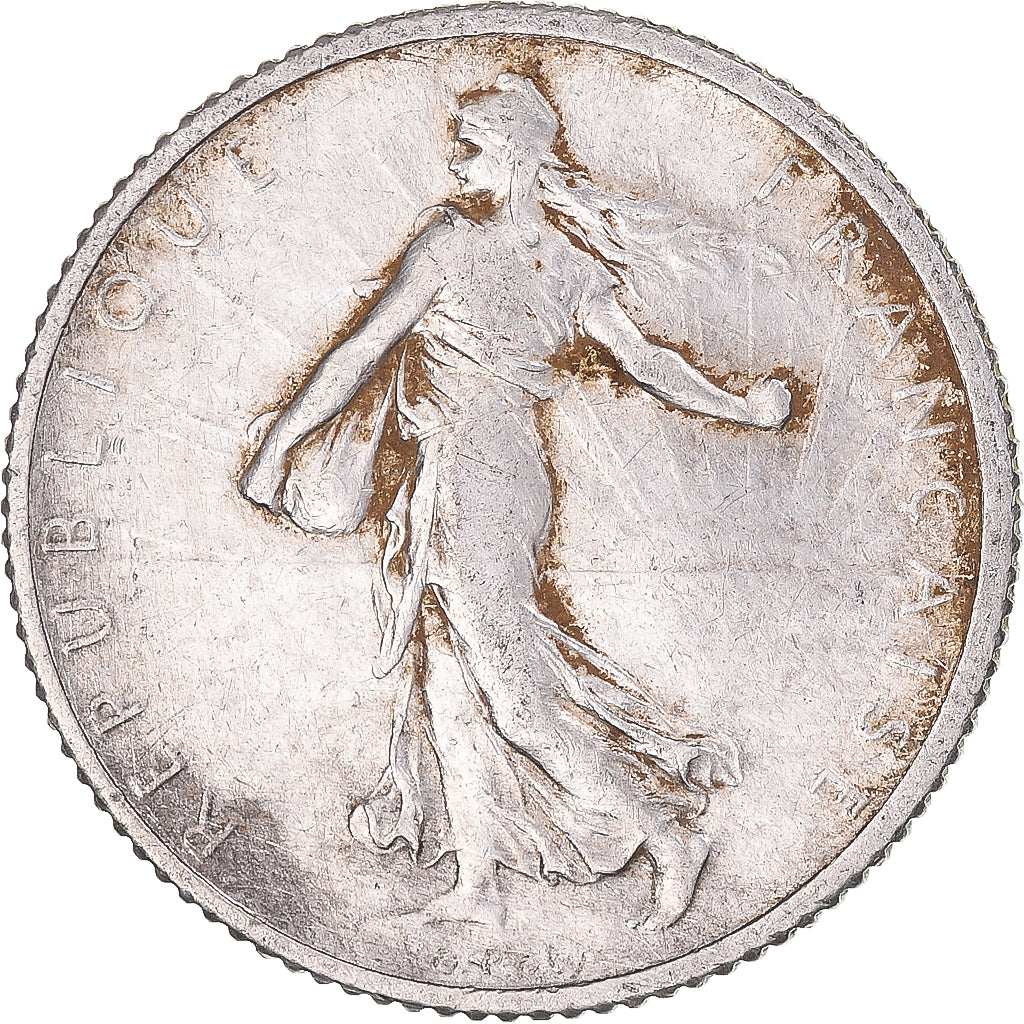 Moneda, Francia, Semeuse, Franc, 1902, Paris, BC+, Plata, KM:844.1, Le