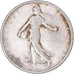Moneda, Francia, Semeuse, Franc, 1902, Paris, BC+, Plata, KM:844.1, Le