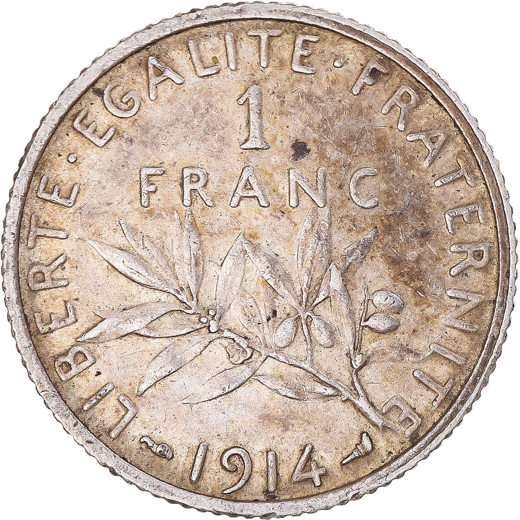 Monnaie, France, Semeuse, Franc, 1914, Paris, TTB, Argent, Gadoury:467, KM:844.1