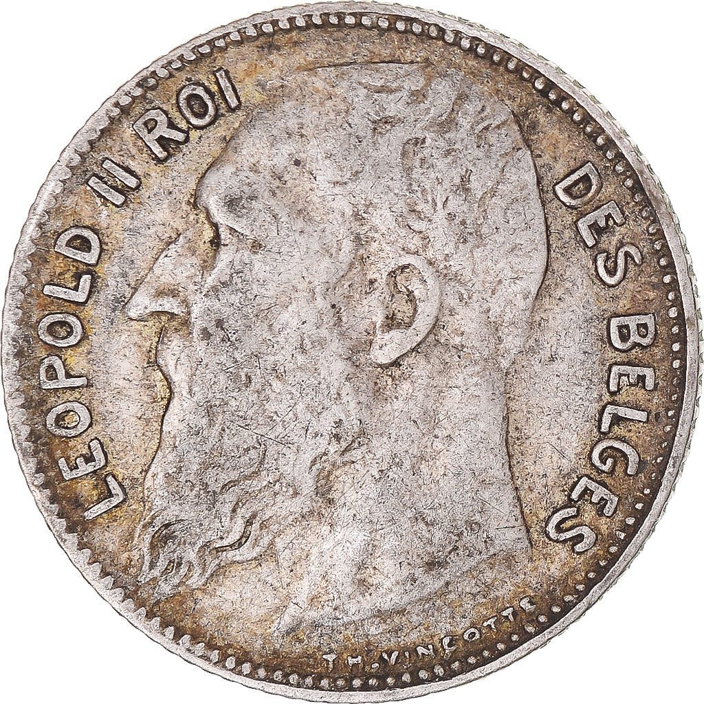 Coin, Belgium, Leopold II, Franc, 1909, EF(40-45), Silver, KM:56.1
