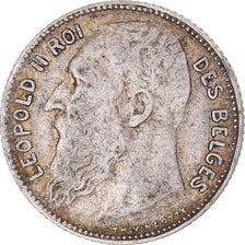 Coin, Belgium, Leopold II, Franc, 1909, EF(40-45), Silver, KM:56.1