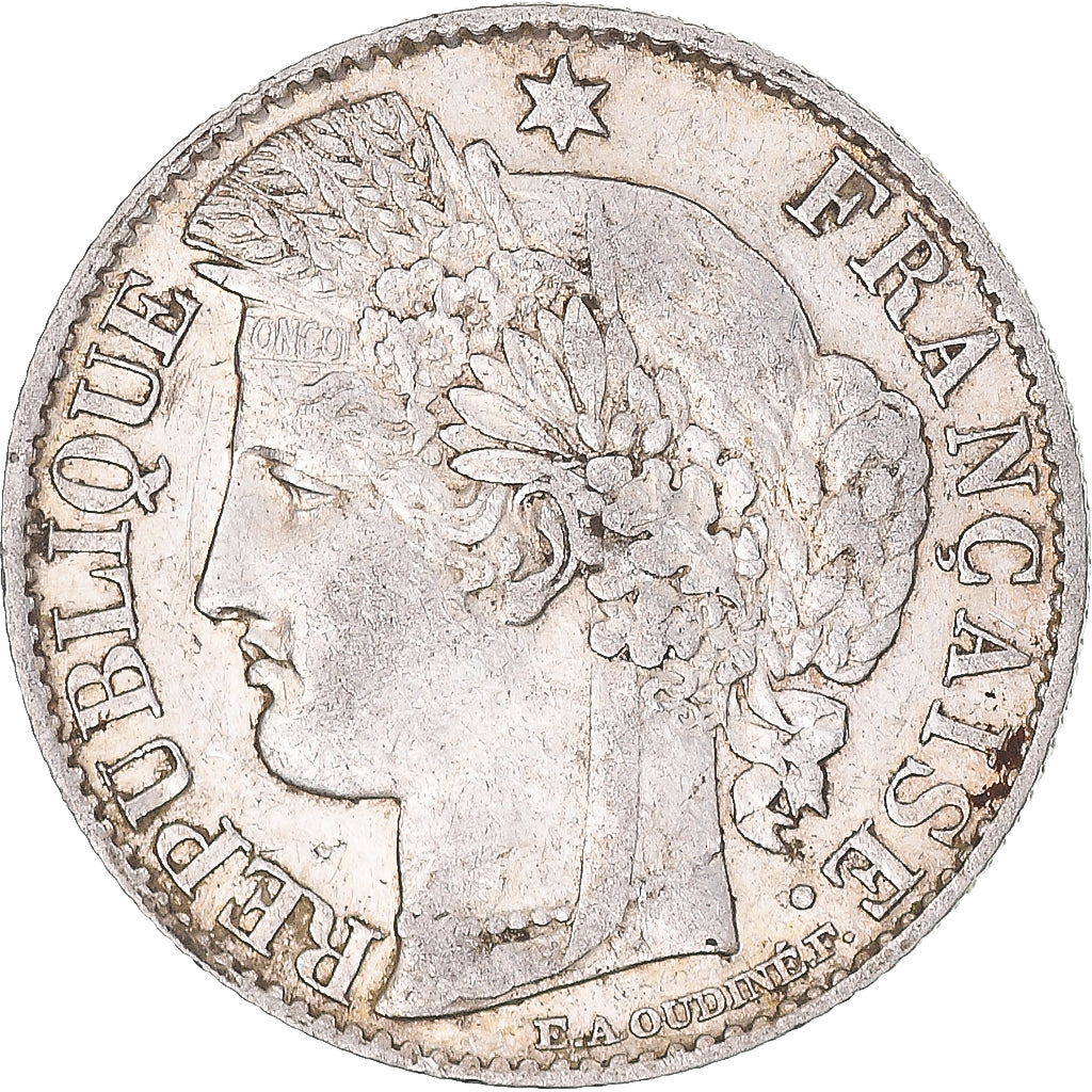 Moneta, Francja, Cérès, 50 Centimes, 1895, Paris, AU(50-53), Srebro, KM:834.1