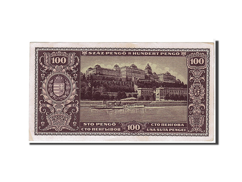 Geldschein, Ungarn, 100 Pengö, 1945, KM:111b, SS+
