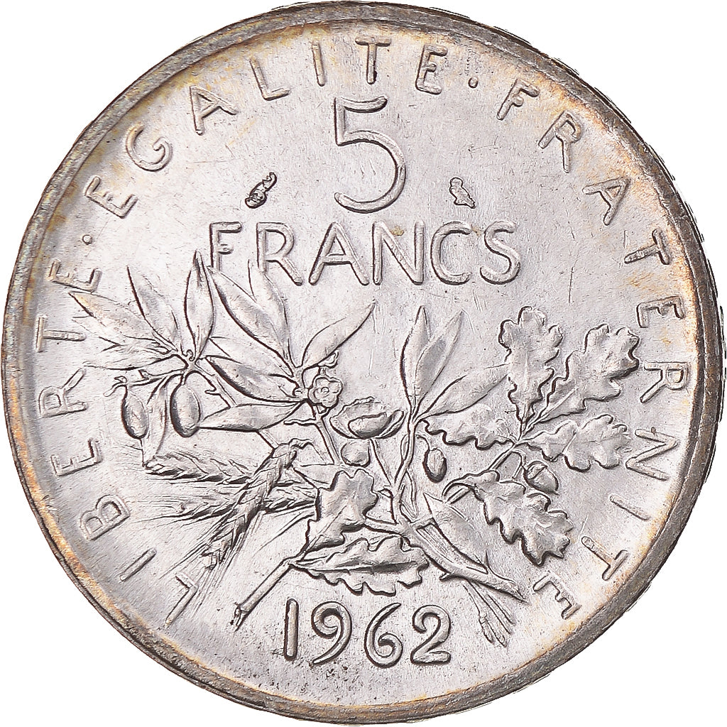 Coin, France, Semeuse, 5 Francs, 1962, Paris, MS(60-62), Silver, KM:926