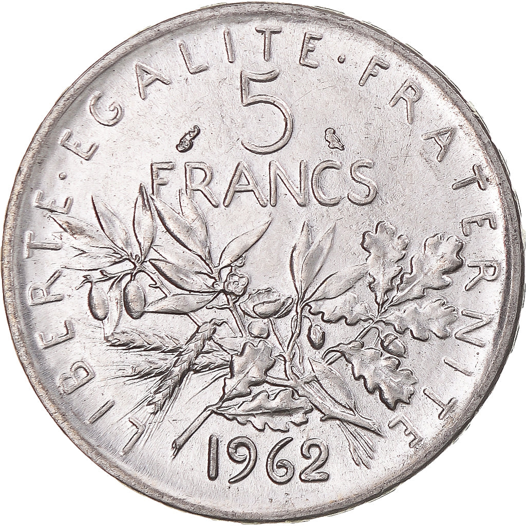 Coin, France, Semeuse, 5 Francs, 1962, Paris, MS(60-62), Silver, KM:926