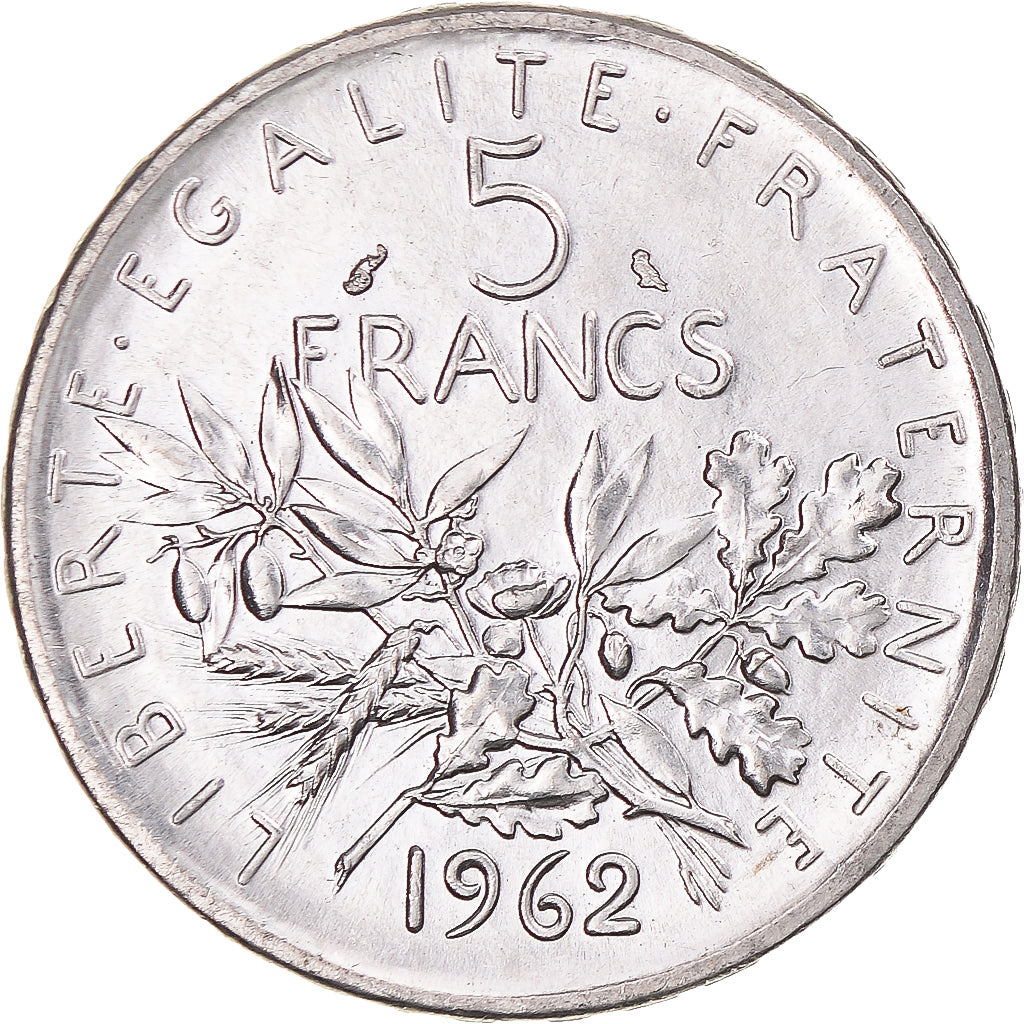 Coin, France, Semeuse, 5 Francs, 1962, Paris, MS(60-62), Silver, KM:926