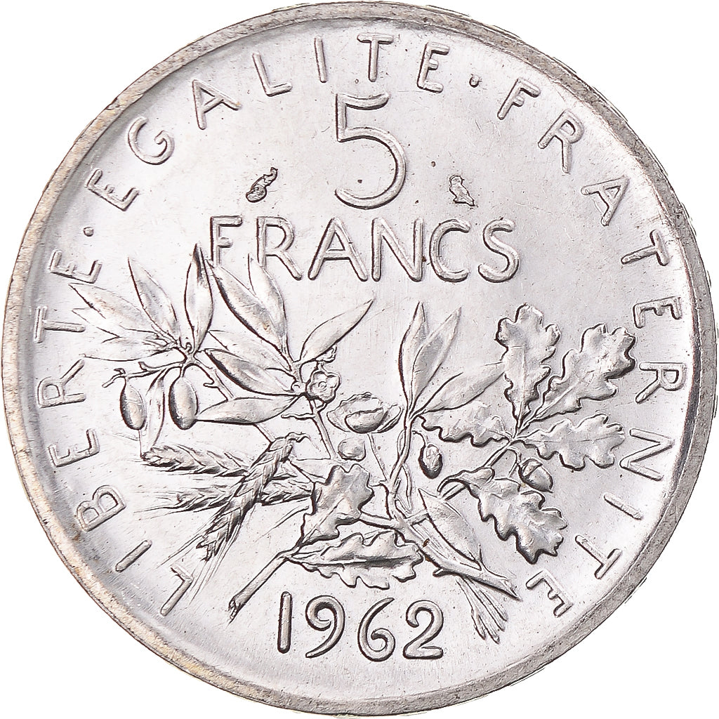 Coin, France, Semeuse, 5 Francs, 1962, Paris, MS(60-62), Silver, KM:926