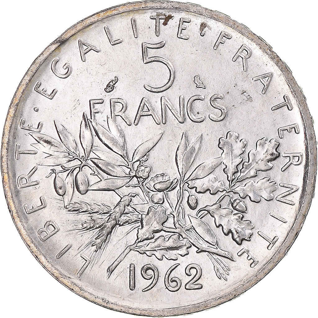 Coin, France, Semeuse, 5 Francs, 1962, Paris, MS(60-62), Silver, KM:926