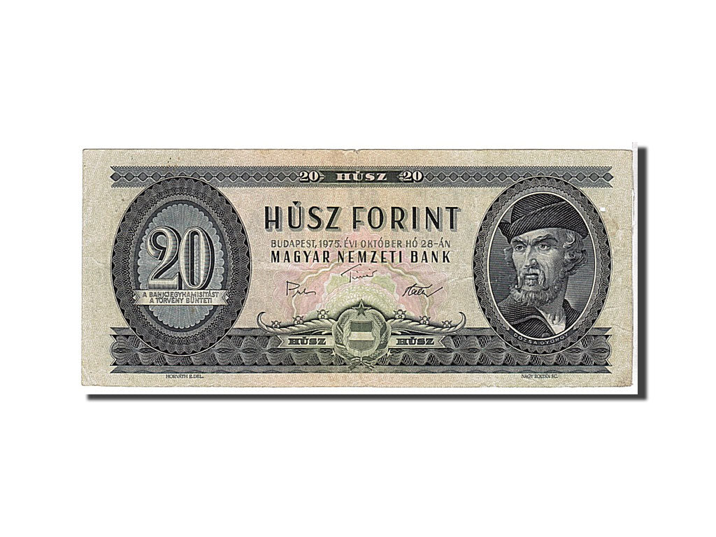 Banknote, Hungary, 20 Forint, 1975, KM:169e, EF(40-45)