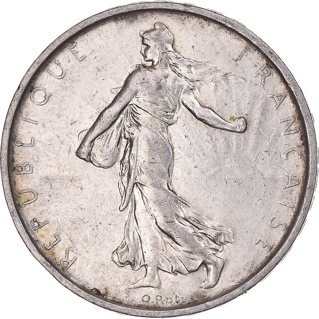 France, Semeuse, 5 Francs, 1966, Paris, MS(60-62), Silver, KM:926, Gadoury:770