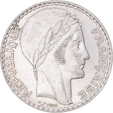 Moeda, França, Turin, 20 Francs, 1937, Paris, AU(55-58), Prata, KM:879