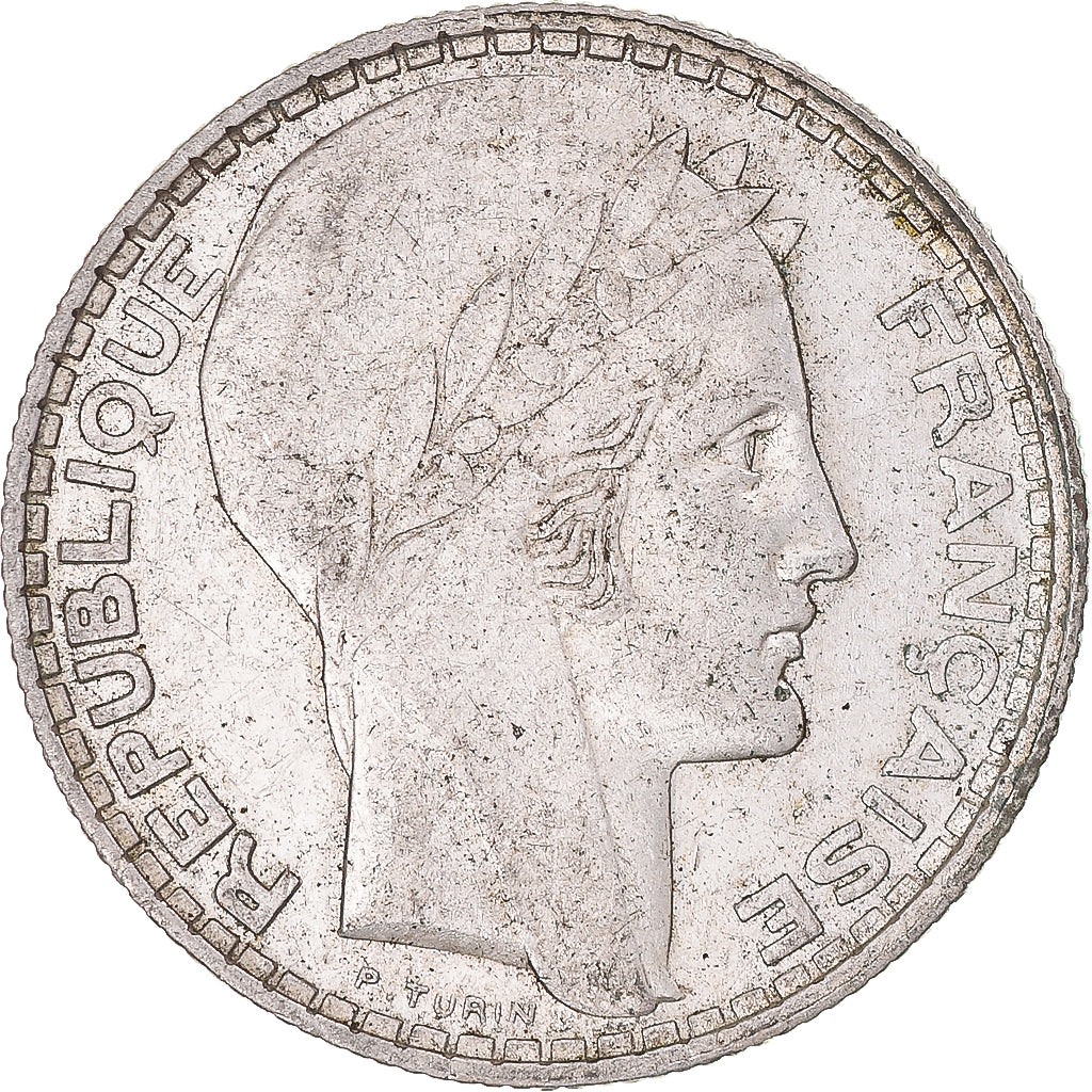 Moneta, Francja, Turin, 10 Francs, 1929, Paris, AU(50-53), Srebro, KM:878