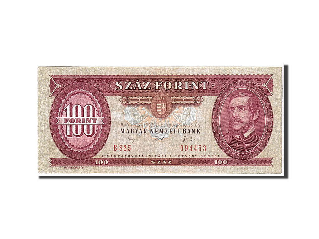 Banknote, Hungary, 100 Forint, 1992, KM:171h, EF(40-45)