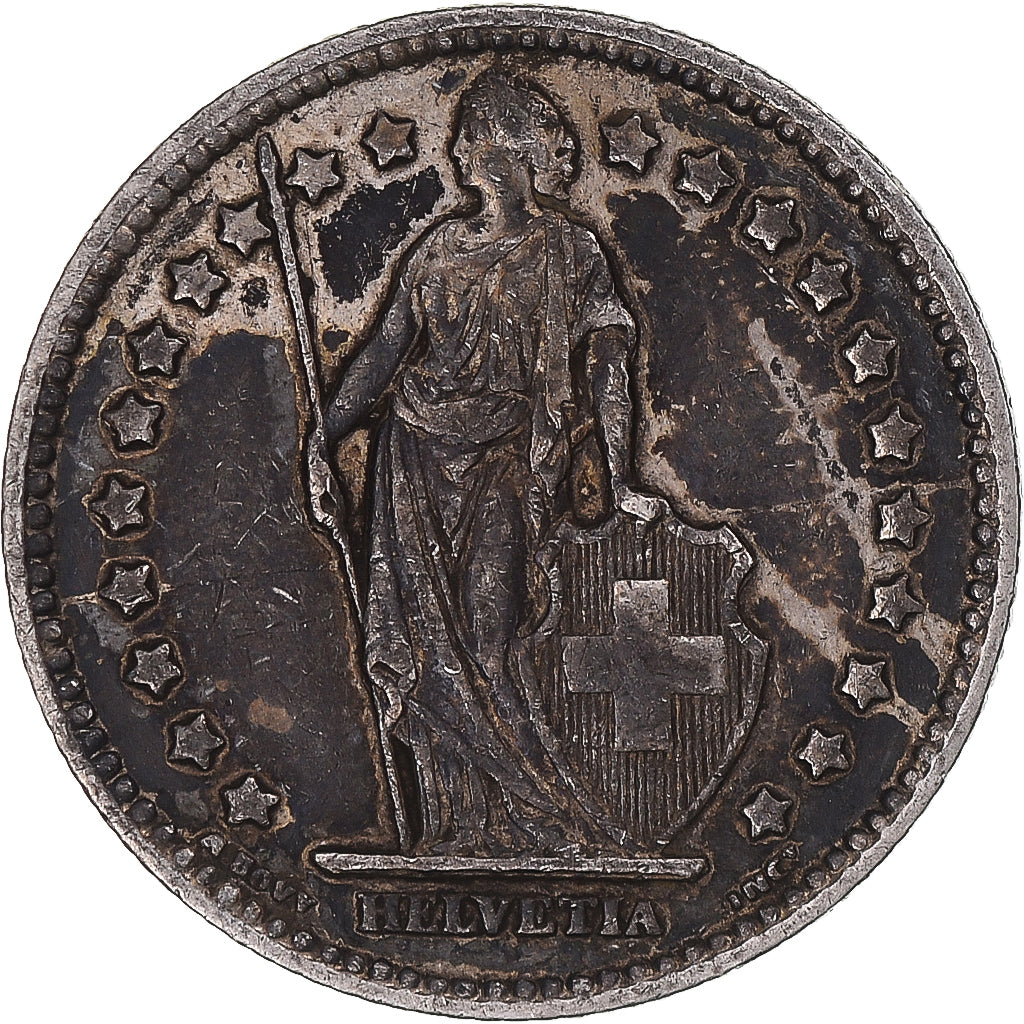 Schweiz, Franc, 1914, Bern, S+, Silber, KM:24