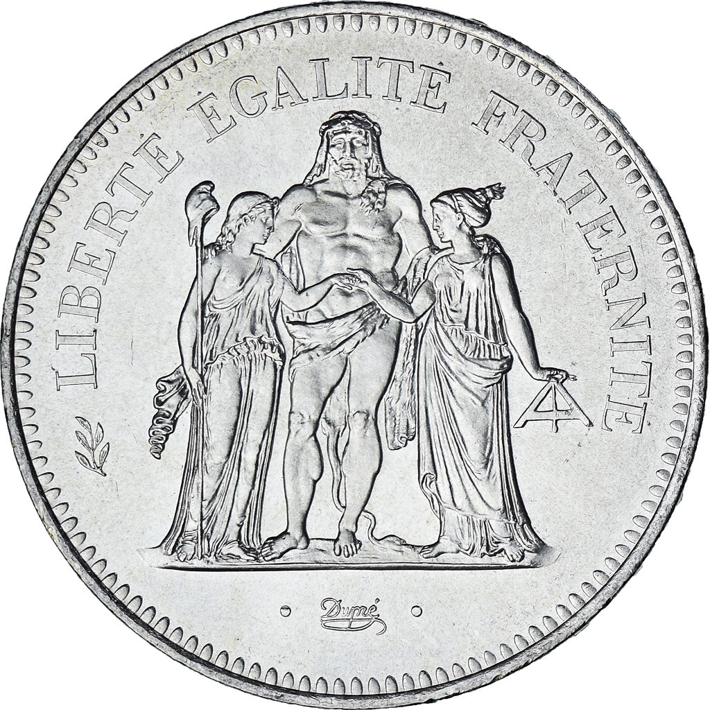 Munten, Frankrijk, Hercule, 50 Francs, 1975, Paris, PR+, Zilver, KM:941.1