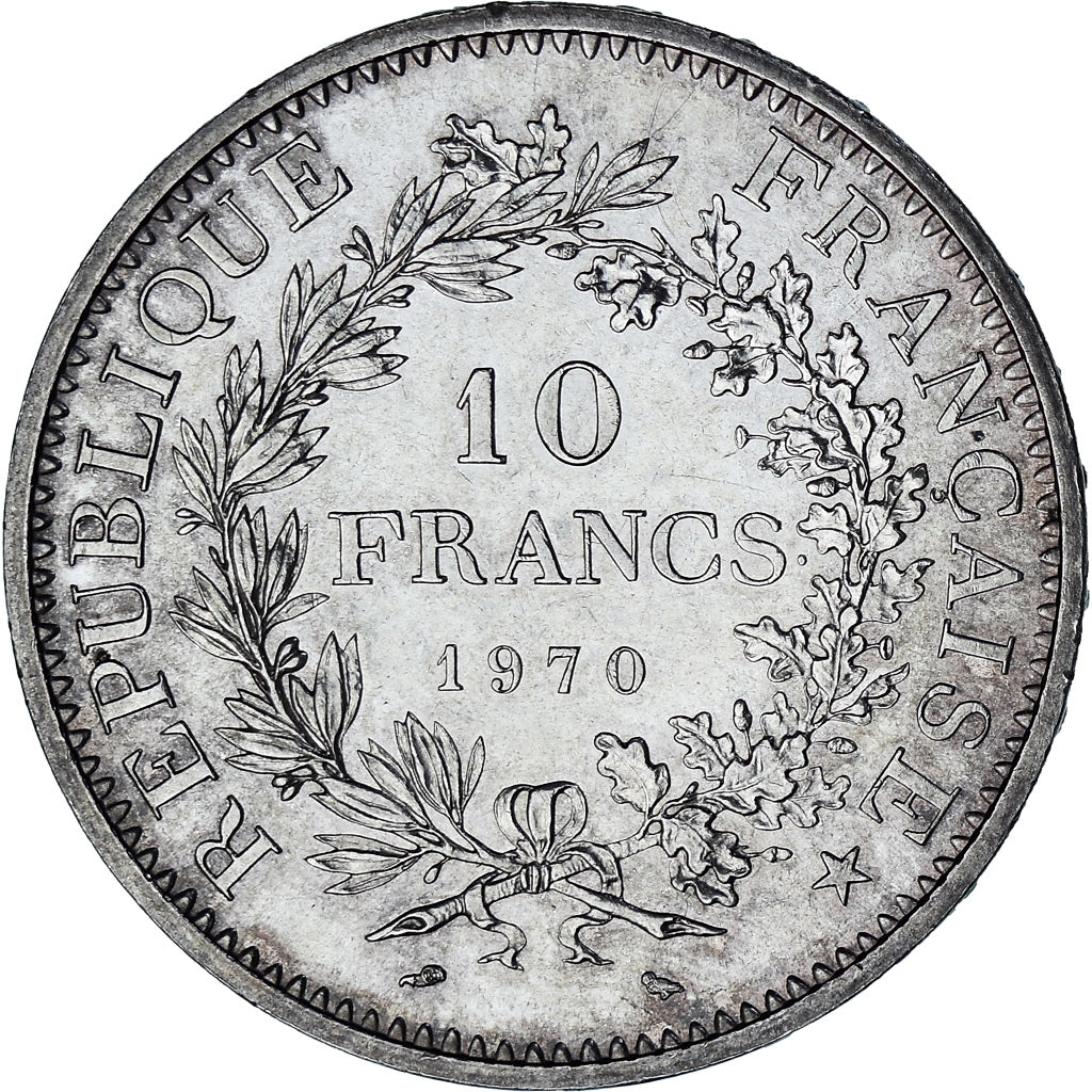 Coin, France, Hercule, 10 Francs, 1970, Paris, MS(63), Silver, KM:932