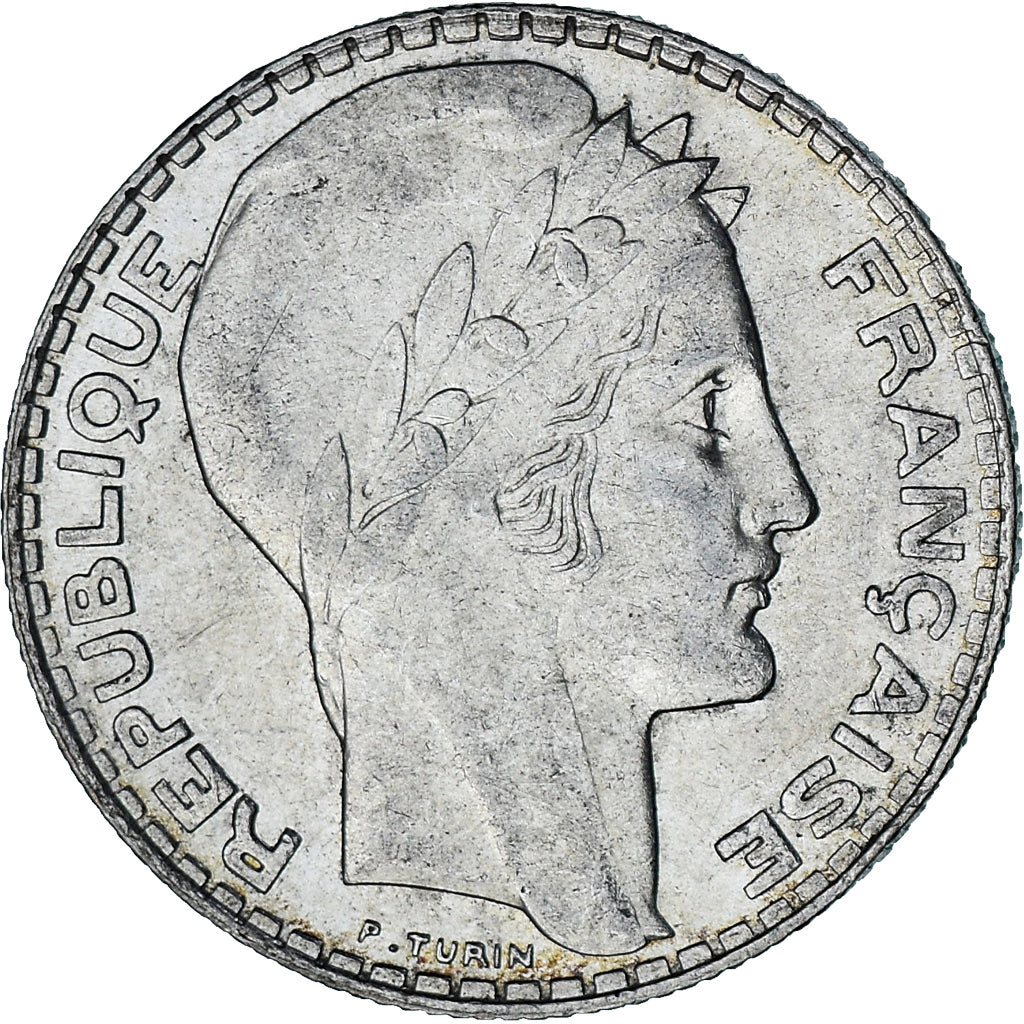 Munten, Frankrijk, Turin, 10 Francs, 1939, Paris, ZF+, Zilver, KM:878