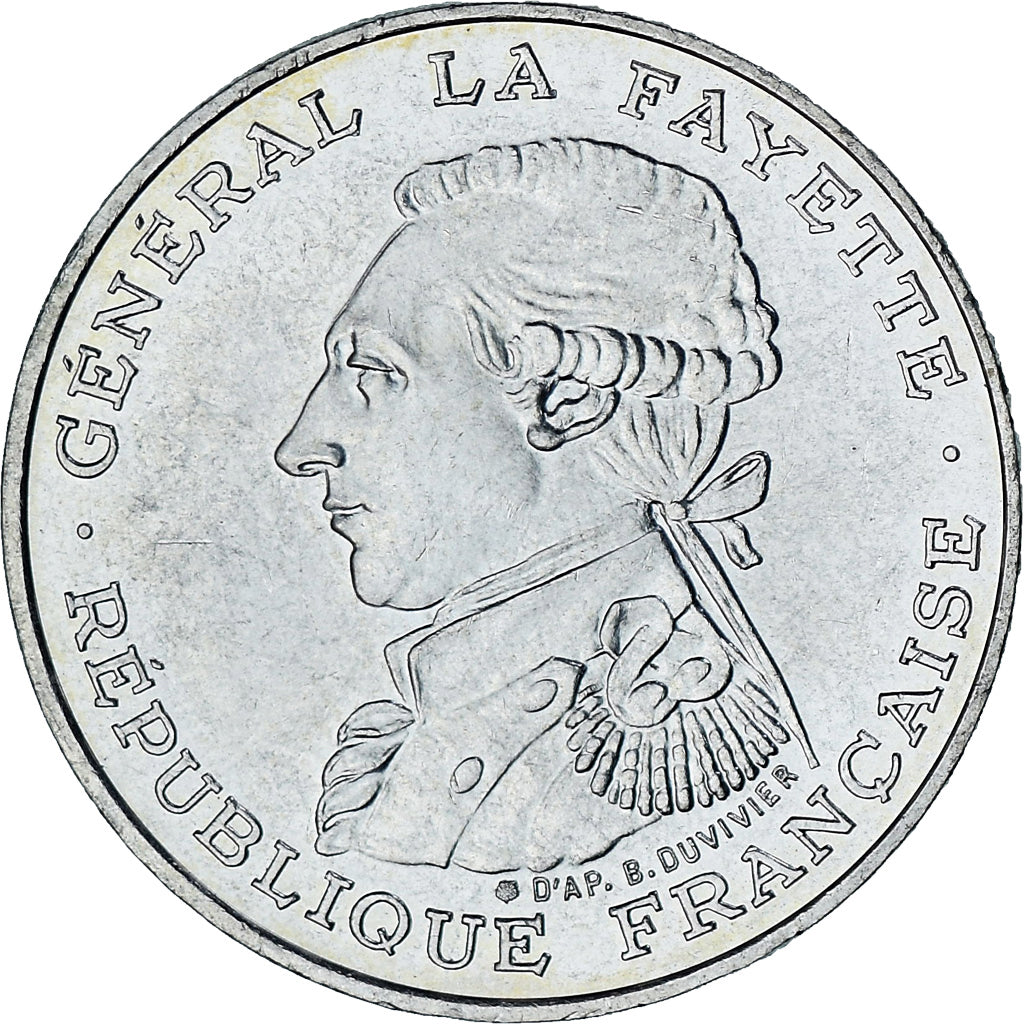 Coin, France, Lafayette, 100 Francs, 1987, Paris, MS(60-62), Silver, KM:962