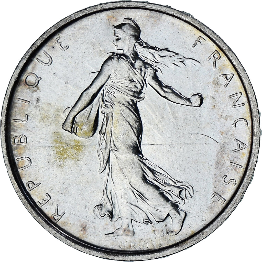 France, Semeuse, 5 Francs, 1969, Paris, MS(60-62), Silver, KM:926, Gadoury:770