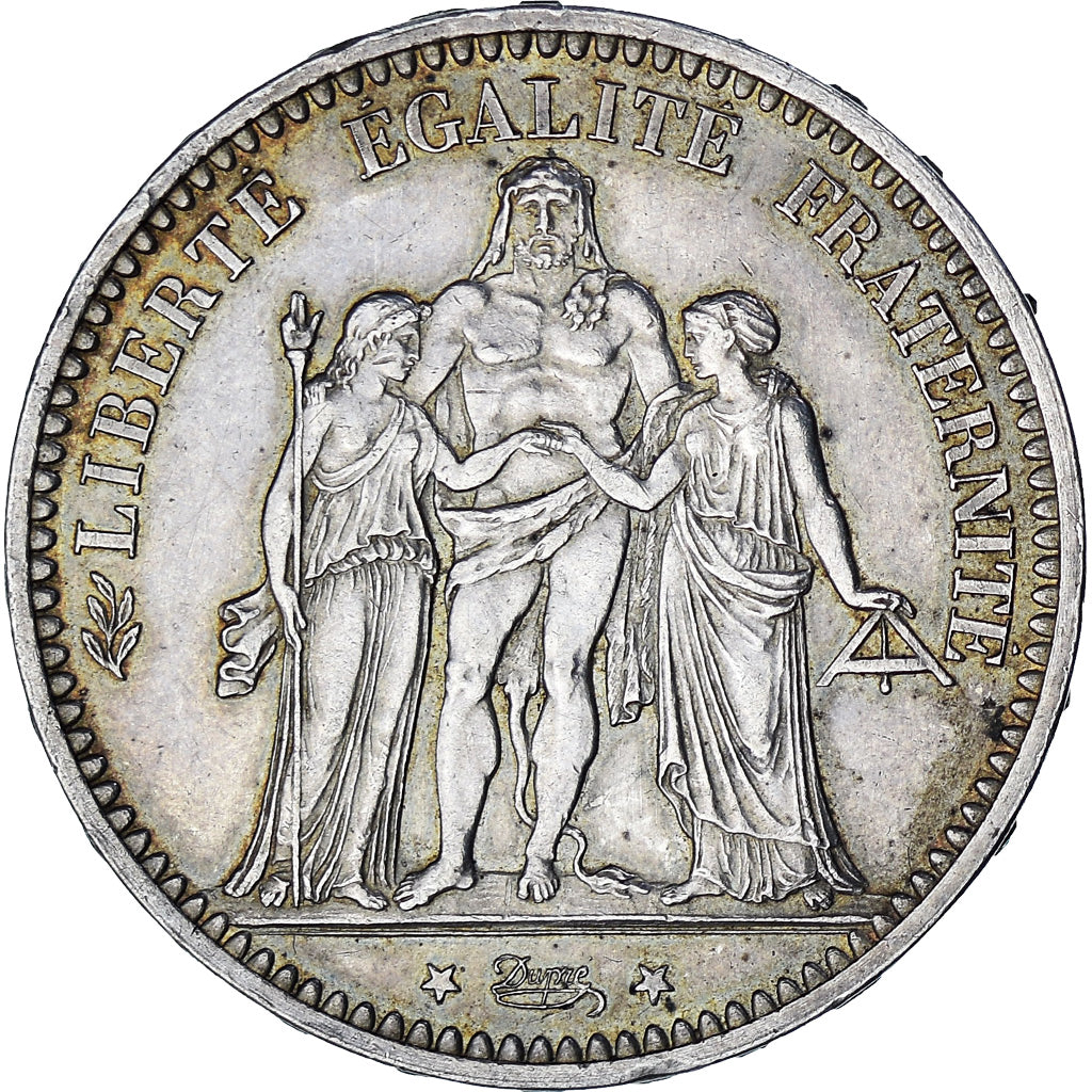 Munten, Frankrijk, Hercule, 5 Francs, 1873, Paris, ZF+, Zilver, KM:820.1