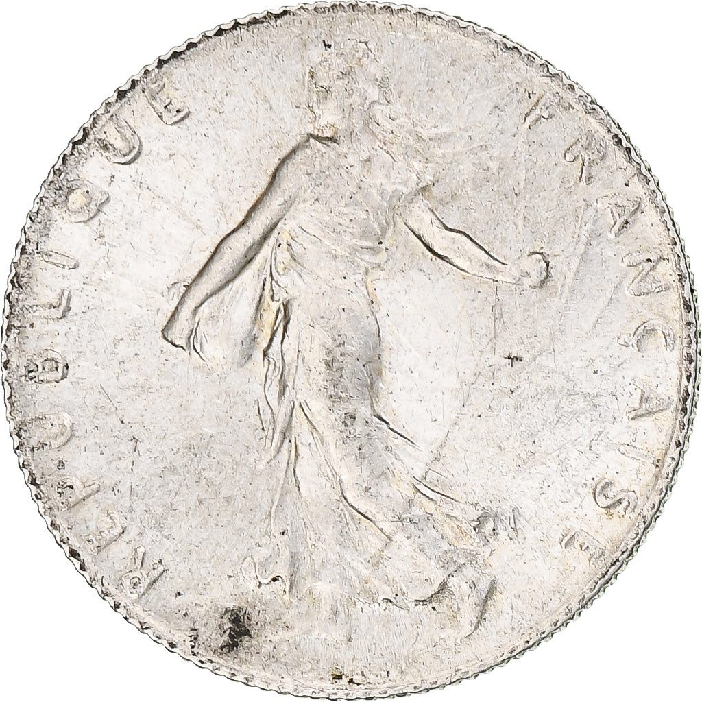 Munten, Frankrijk, Semeuse, 50 Centimes, 1918, Paris, ZF+, Zilver, KM:854
