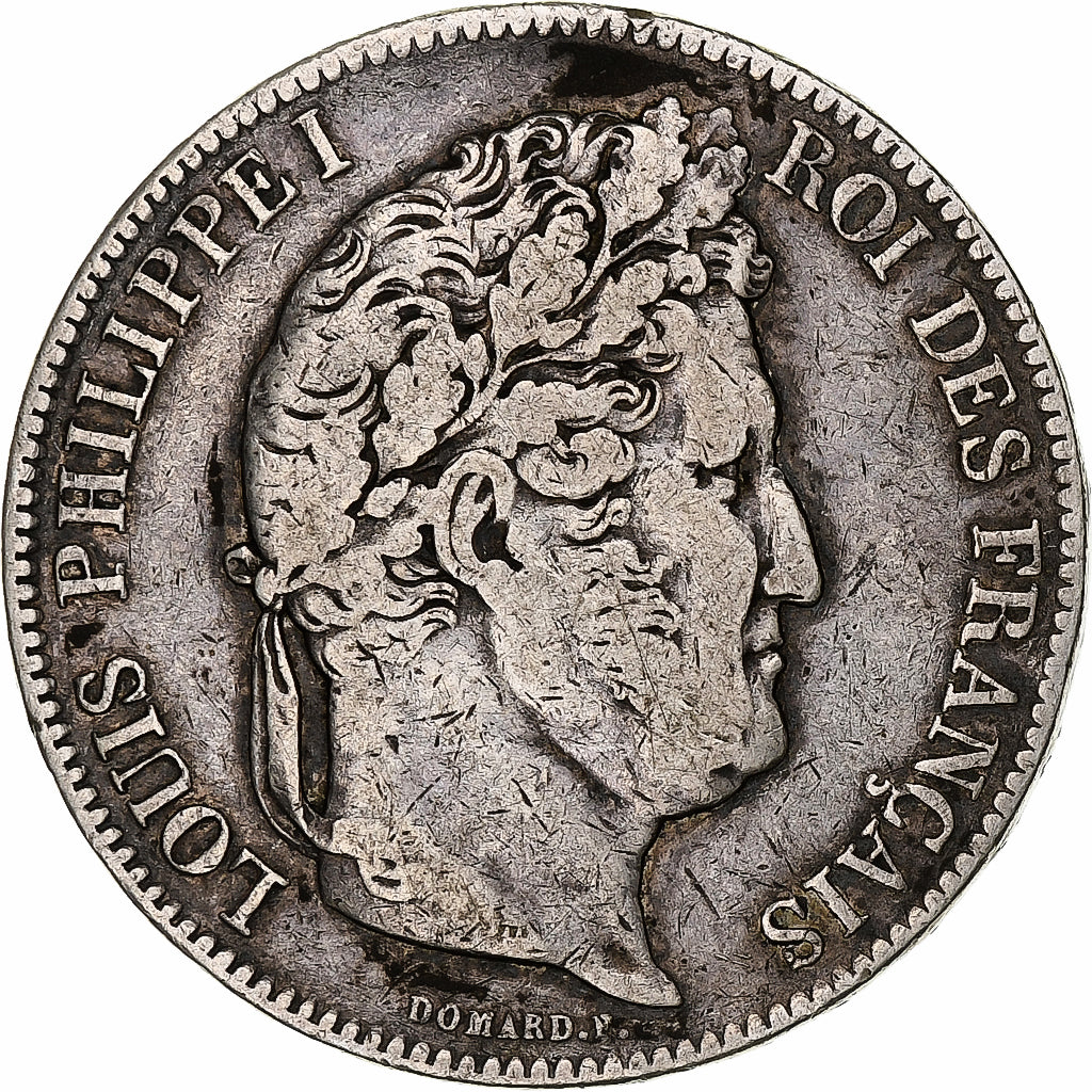 Coin, France, Louis-Philippe, 5 Francs, 1833, Nantes, VF(20-25), Silver