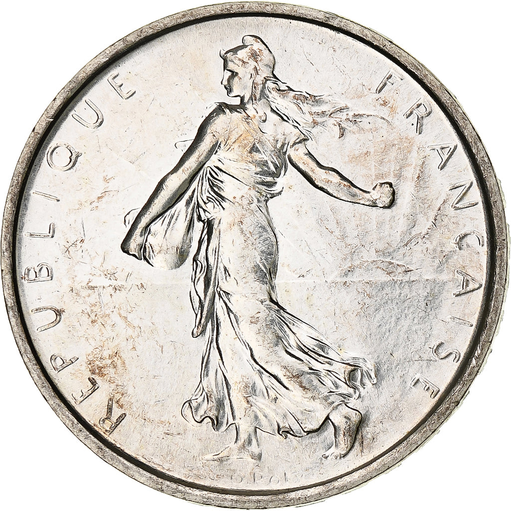 France, Semeuse, 5 Francs, 1969, Paris, MS(60-62), Silver, KM:926, Gadoury:770